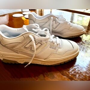 New Balance Mens 550 White Leather Sneaker